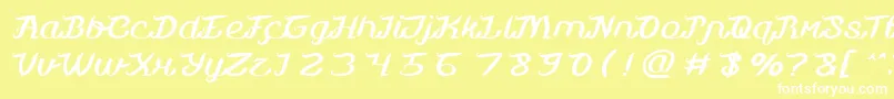 フォントMovie Script Ending – 黄色い背景に白い文字