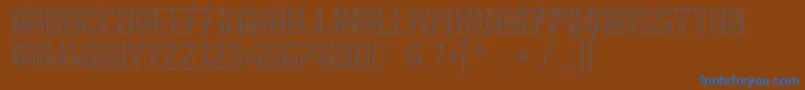 Movie Star Font – Blue Fonts on Brown Background