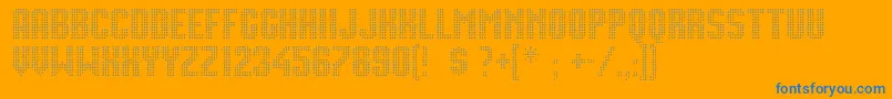 Movie Star Font – Blue Fonts on Orange Background