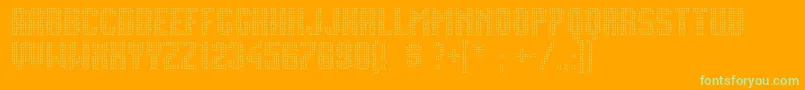 Movie Star Font – Green Fonts on Orange Background