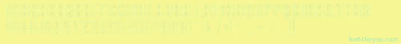 Movie Star Font – Green Fonts on Yellow Background
