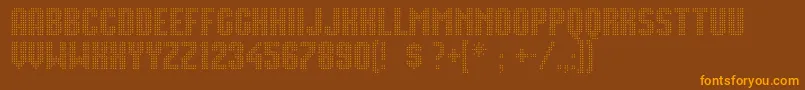 Movie Star Font – Orange Fonts on Brown Background
