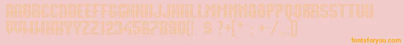 Movie Star Font – Orange Fonts on Pink Background