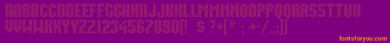 Movie Star Font – Orange Fonts on Purple Background