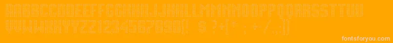 Movie Star Font – Pink Fonts on Orange Background