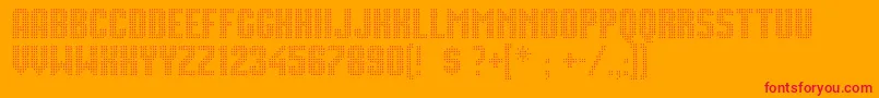 Movie Star Font – Red Fonts on Orange Background