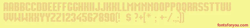Movie Star Font – Red Fonts on Yellow Background