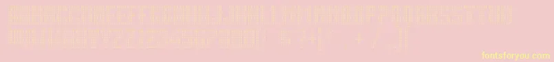 Movie Star Font – Yellow Fonts on Pink Background
