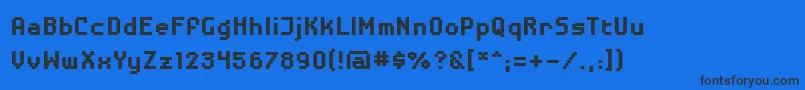 Шрифт DisposabledroidbbBld – чёрные шрифты на синем фоне