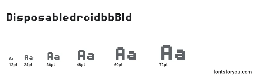 Размеры шрифта DisposabledroidbbBld