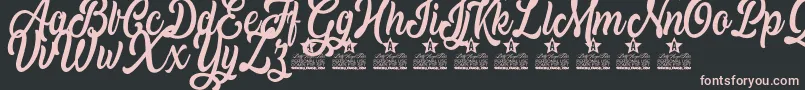 Moving Pictures Personal Use Font – Pink Fonts on Black Background