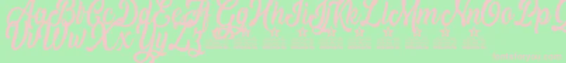 Moving Pictures Personal Use Font – Pink Fonts on Green Background