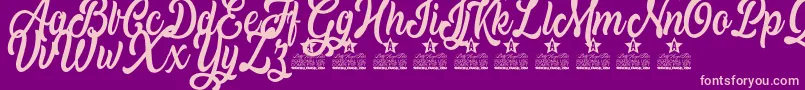 Moving Pictures Personal Use Font – Pink Fonts on Purple Background