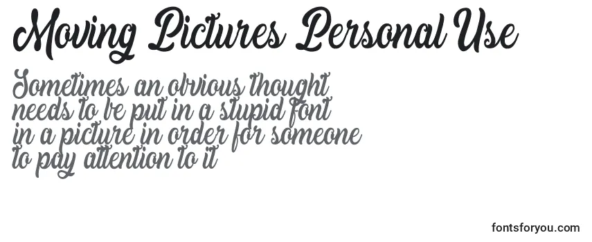 Schriftart Moving Pictures Personal Use