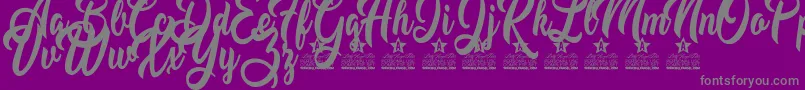 Шрифт Moving Star Personal Use – серые шрифты на фиолетовом фоне