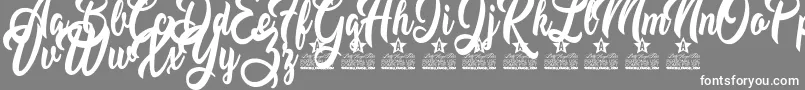 フォントMoving Star Personal Use – 灰色の背景に白い文字