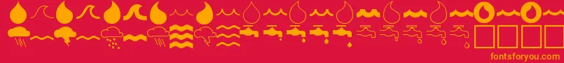 MOW      Font – Orange Fonts on Red Background