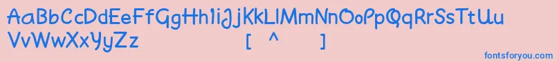 Moyudan Demo Font – Blue Fonts on Pink Background
