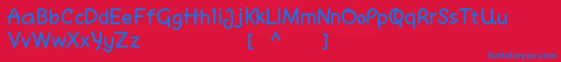 Moyudan Demo Font – Blue Fonts on Red Background