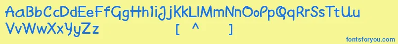 Moyudan Demo Font – Blue Fonts on Yellow Background