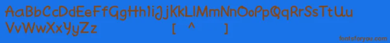 Moyudan Demo Font – Brown Fonts on Blue Background