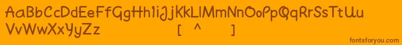 Moyudan Demo Font – Brown Fonts on Orange Background