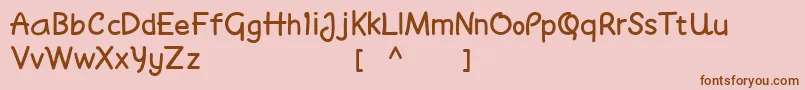 Moyudan Demo Font – Brown Fonts on Pink Background