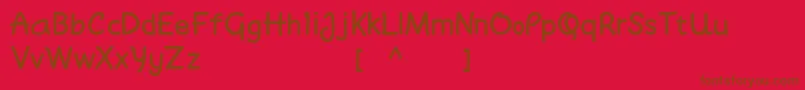 Moyudan Demo Font – Brown Fonts on Red Background