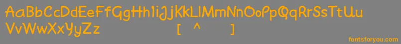Moyudan Demo Font – Orange Fonts on Gray Background