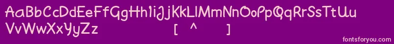 Moyudan Demo Font – Pink Fonts on Purple Background