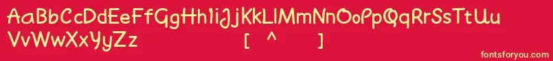 Moyudan Demo Font – Yellow Fonts on Red Background