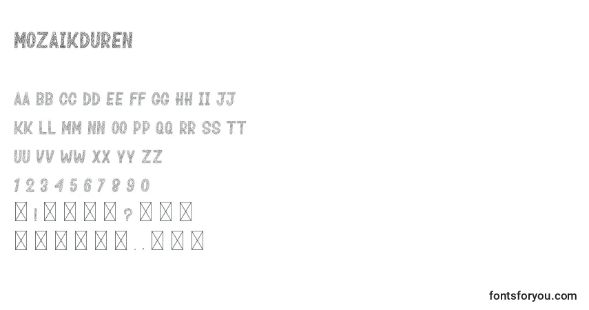 MozaikDuren Font – alphabet, numbers, special characters