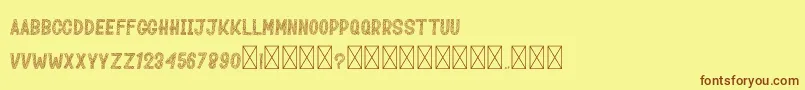 MozaikDuren Font – Brown Fonts on Yellow Background