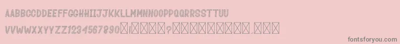 フォントMozaikDuren – ピンクの背景に灰色の文字