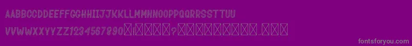 MozaikDuren-fontti – harmaat kirjasimet violetilla taustalla