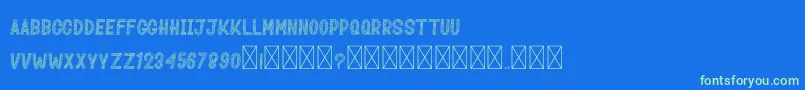 MozaikDuren Font – Green Fonts on Blue Background