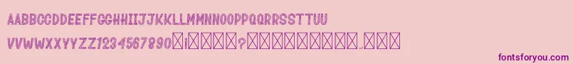 MozaikDuren-Schriftart – Violette Schriften auf rosa Hintergrund