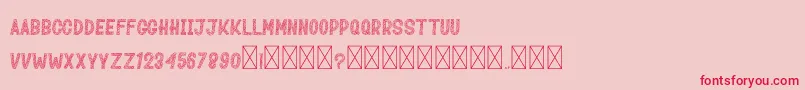 MozaikDuren Font – Red Fonts on Pink Background