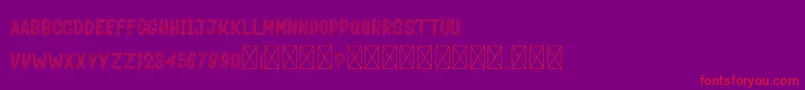 MozaikDuren Font – Red Fonts on Purple Background