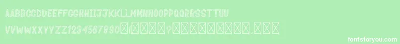 MozaikDuren Font – White Fonts on Green Background