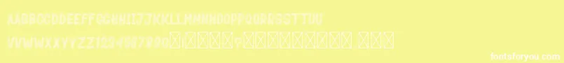 MozaikDuren Font – White Fonts on Yellow Background