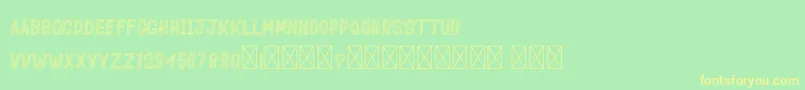 MozaikDuren Font – Yellow Fonts on Green Background