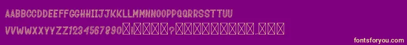 Czcionka MozaikDuren – żółte czcionki na fioletowym tle