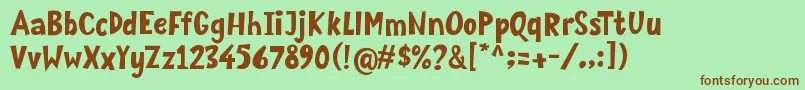 Mozzarella Font – Brown Fonts on Green Background