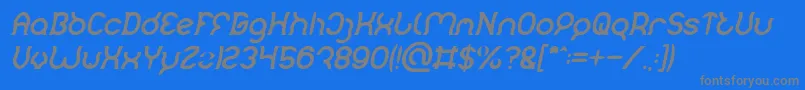 Шрифт Mozzie Bold Italic – серые шрифты на синем фоне