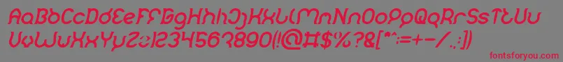 Шрифт Mozzie Bold Italic – красные шрифты на сером фоне