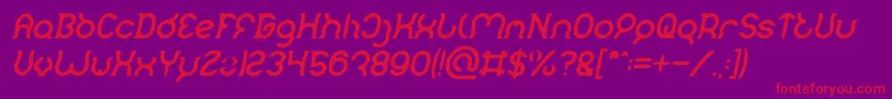 Mozzie Bold Italic Font – Red Fonts on Purple Background