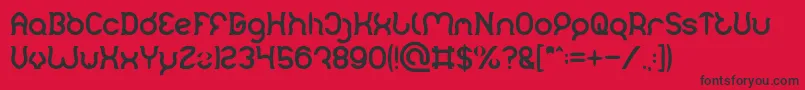 フォントMozzie Bold – 赤い背景に黒い文字