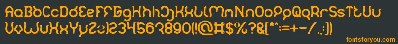 Mozzie Bold-fontti – oranssit fontit mustalla taustalla