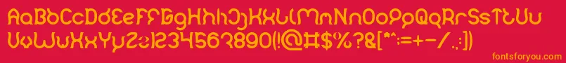 Mozzie Bold Font – Orange Fonts on Red Background